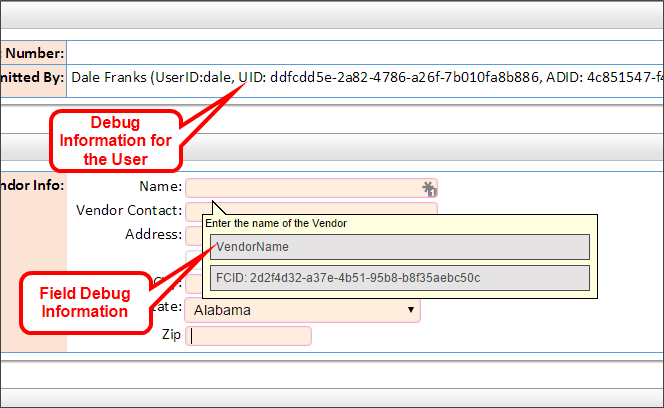 eForm in Debug Mode